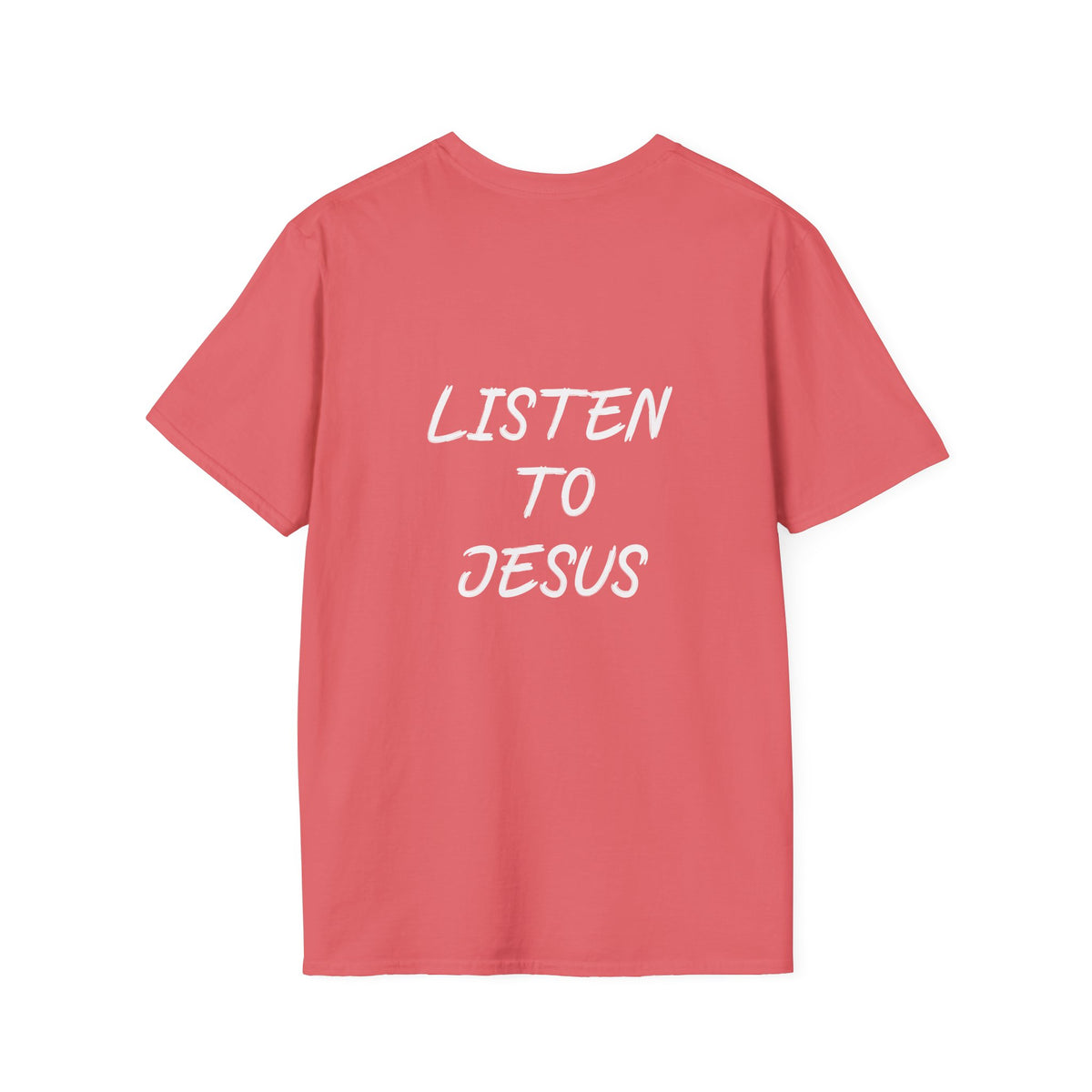 Listen graphic tee in coral silk