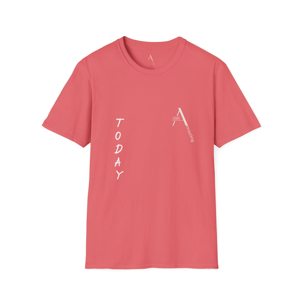 Listen graphic tee in coral silk