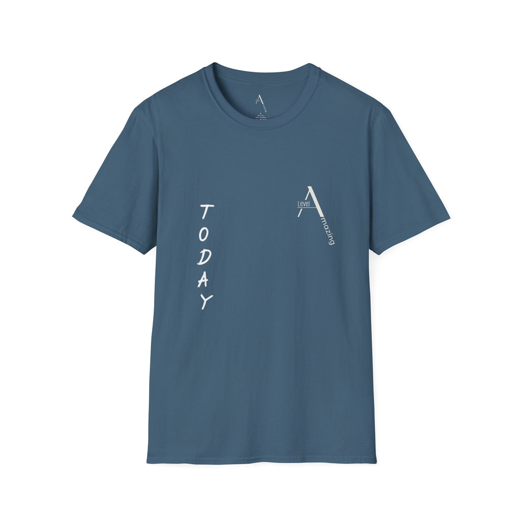Listen graphic tee in indigo blue
