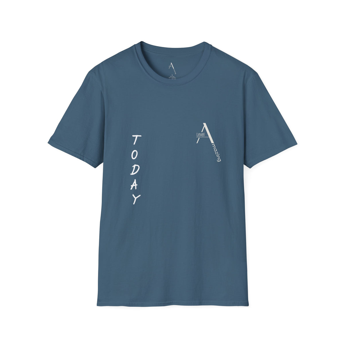 Listen graphic tee in indigo blue