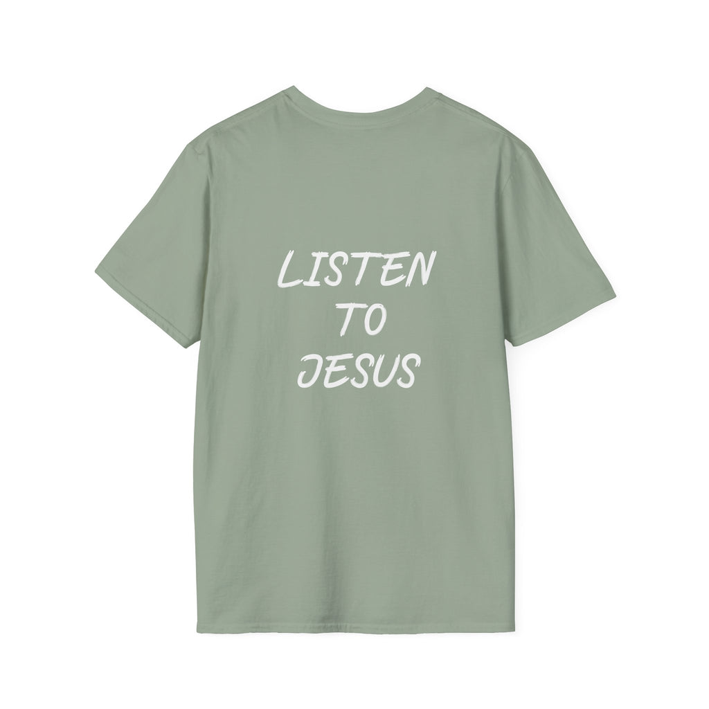 Listen graphic tee in sage