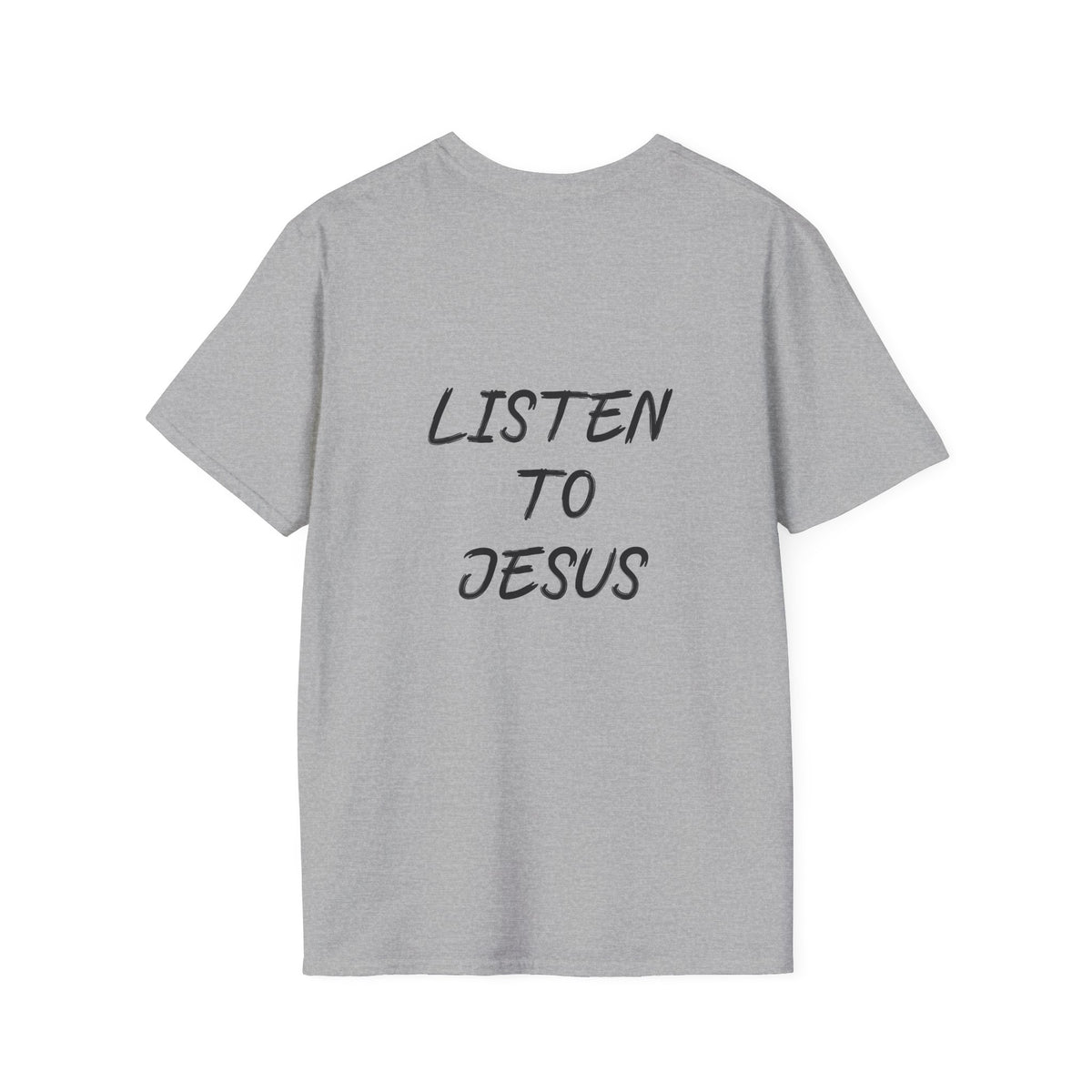 Listen graphic tee in sport grey
