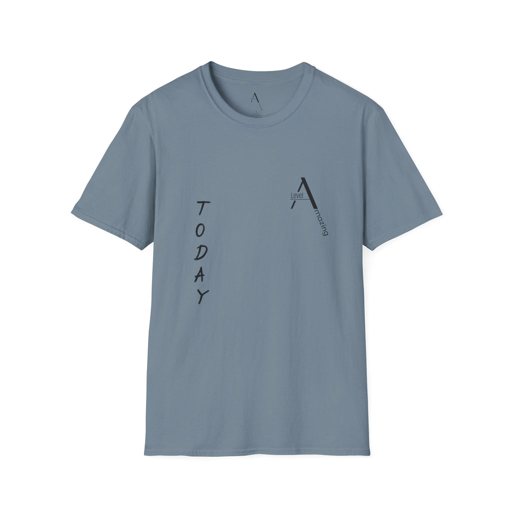 Listen graphic tee in stone blue