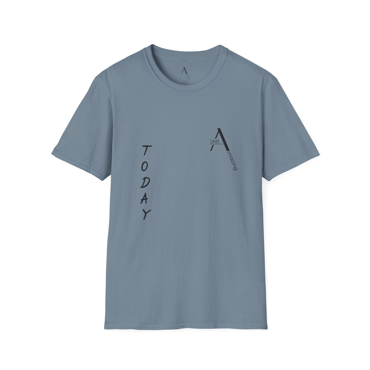 Listen graphic tee in stone blue