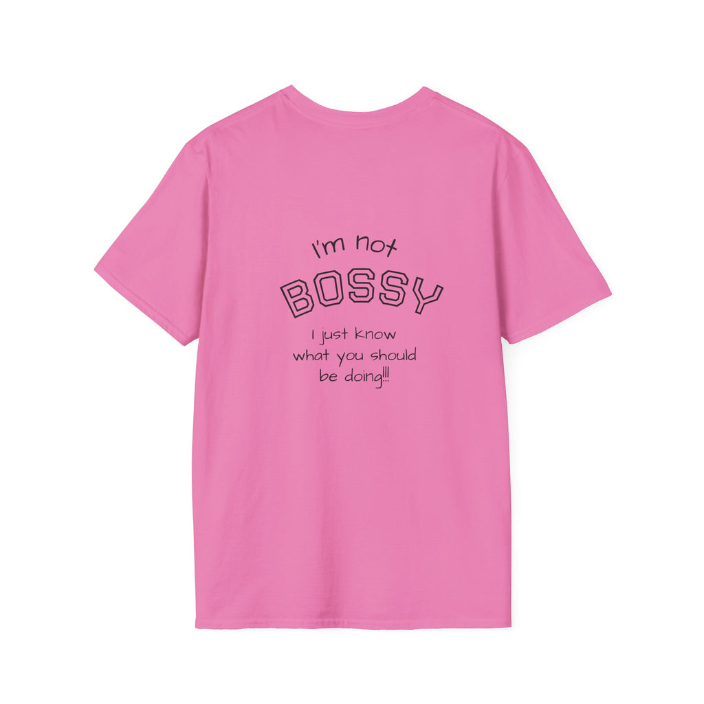 Not Bossy graphic tee in azalea