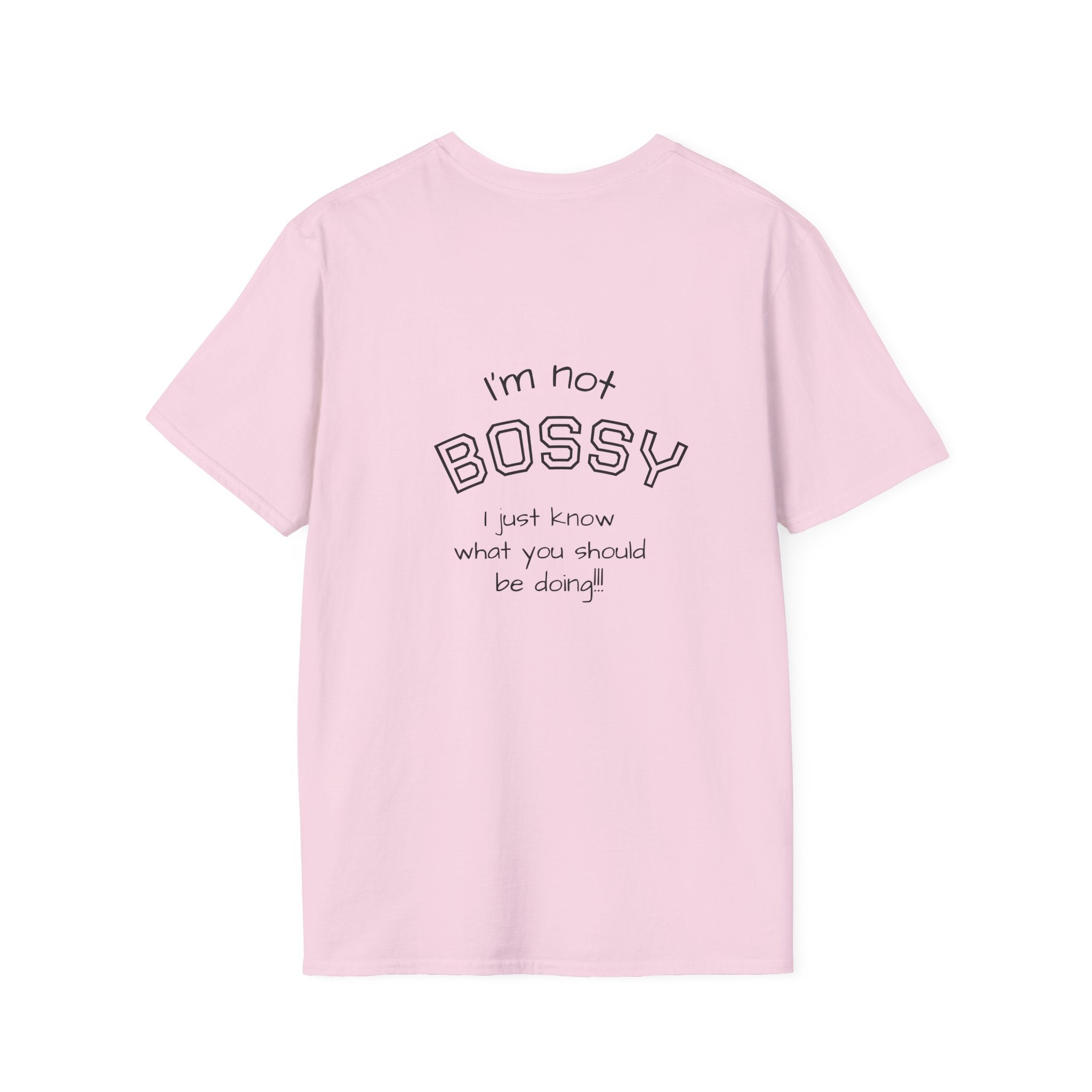 Not Bossy graphic tee in light pink