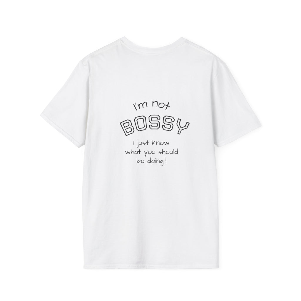 Not Bossy graphic tee in white