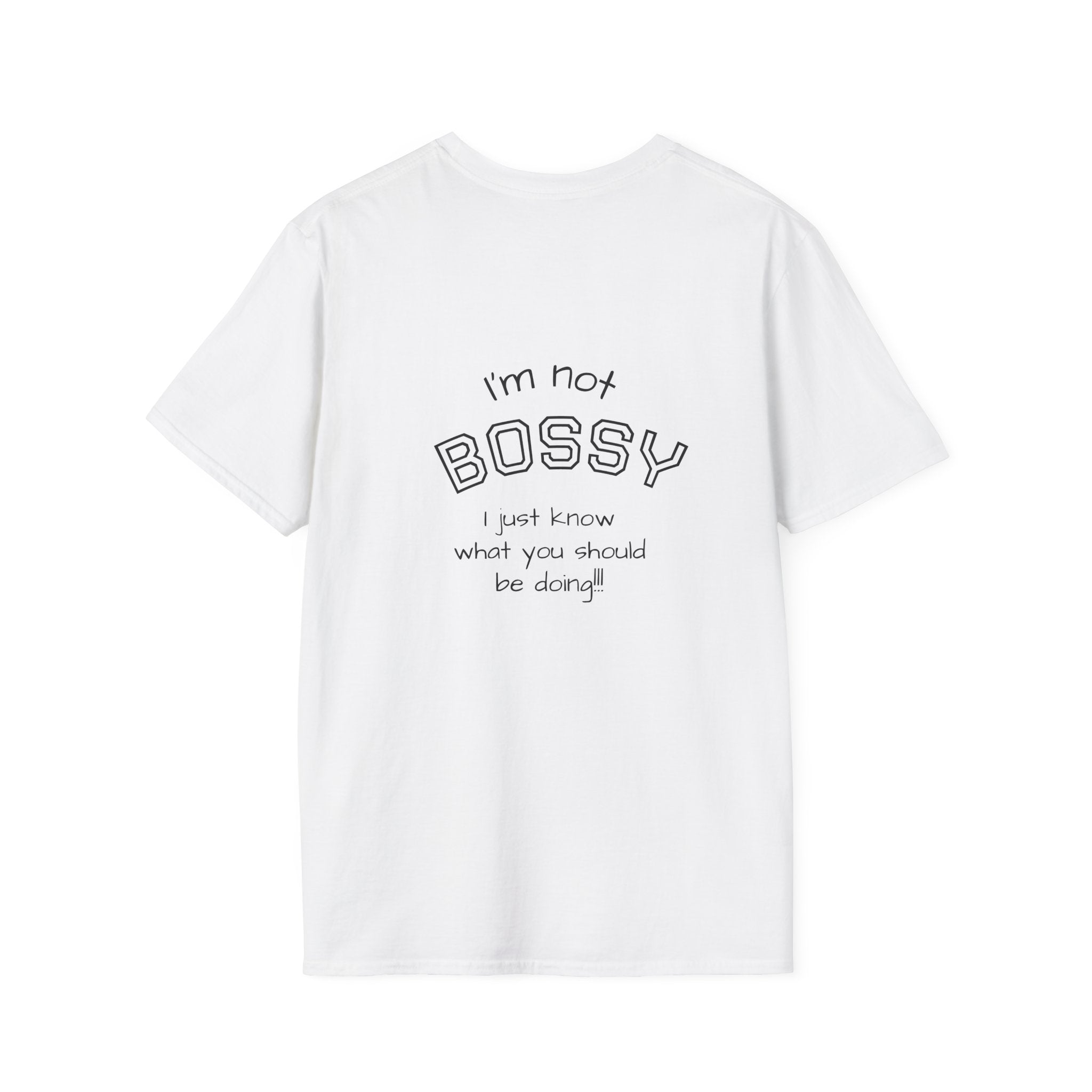 Not Bossy graphic tee in white