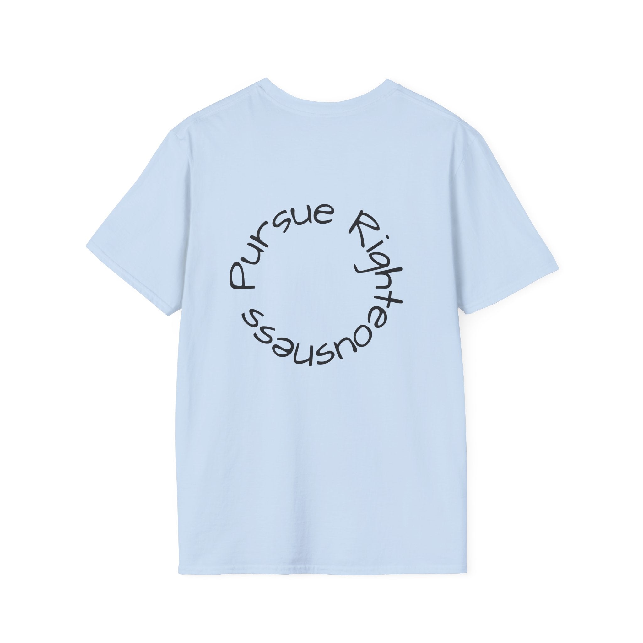 Pursue graphic tee in light blue