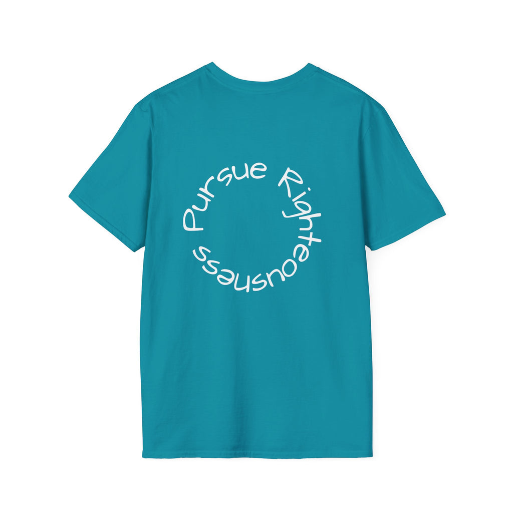 Pursue graphic tee in tropical blue