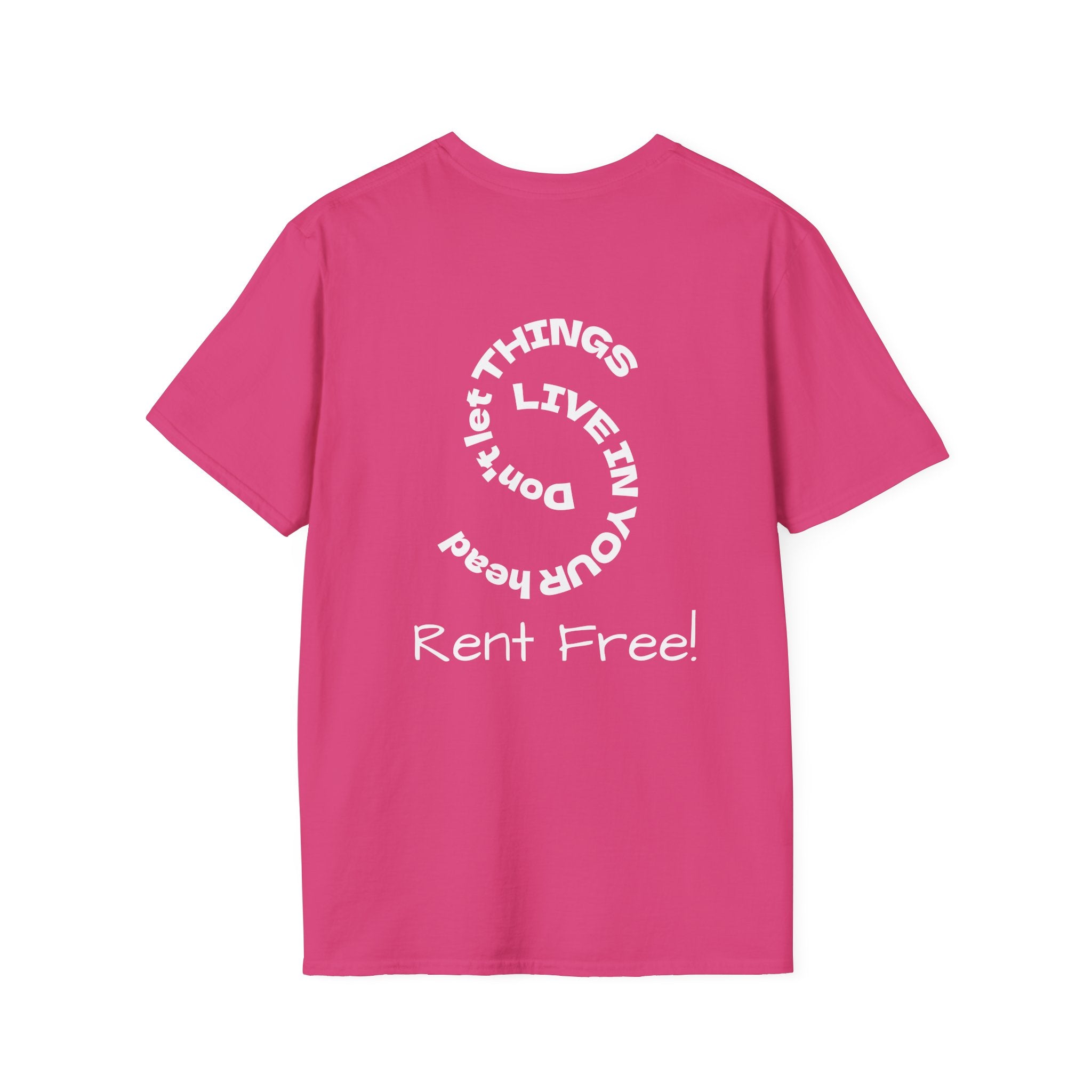 Rent Free graphic tee in heliconia