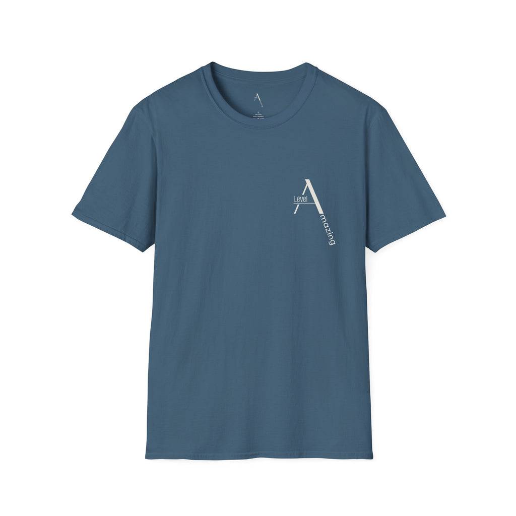 Rent Free graphic tee in indigo blue