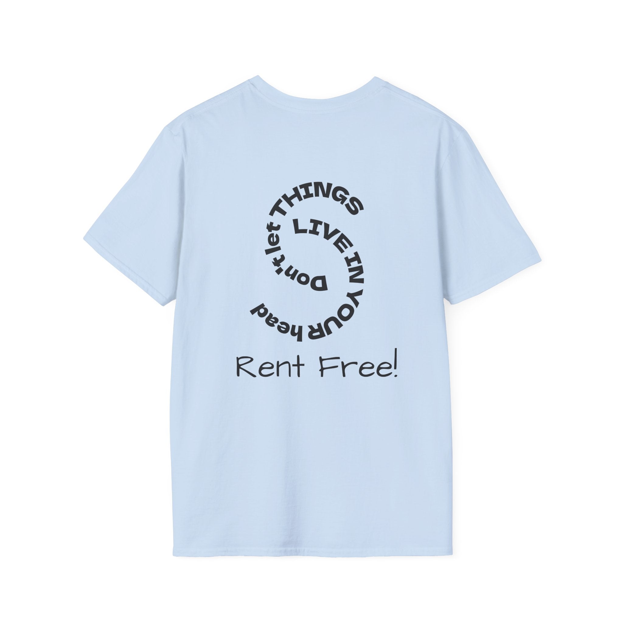 Rent Free graphic tee in light blue