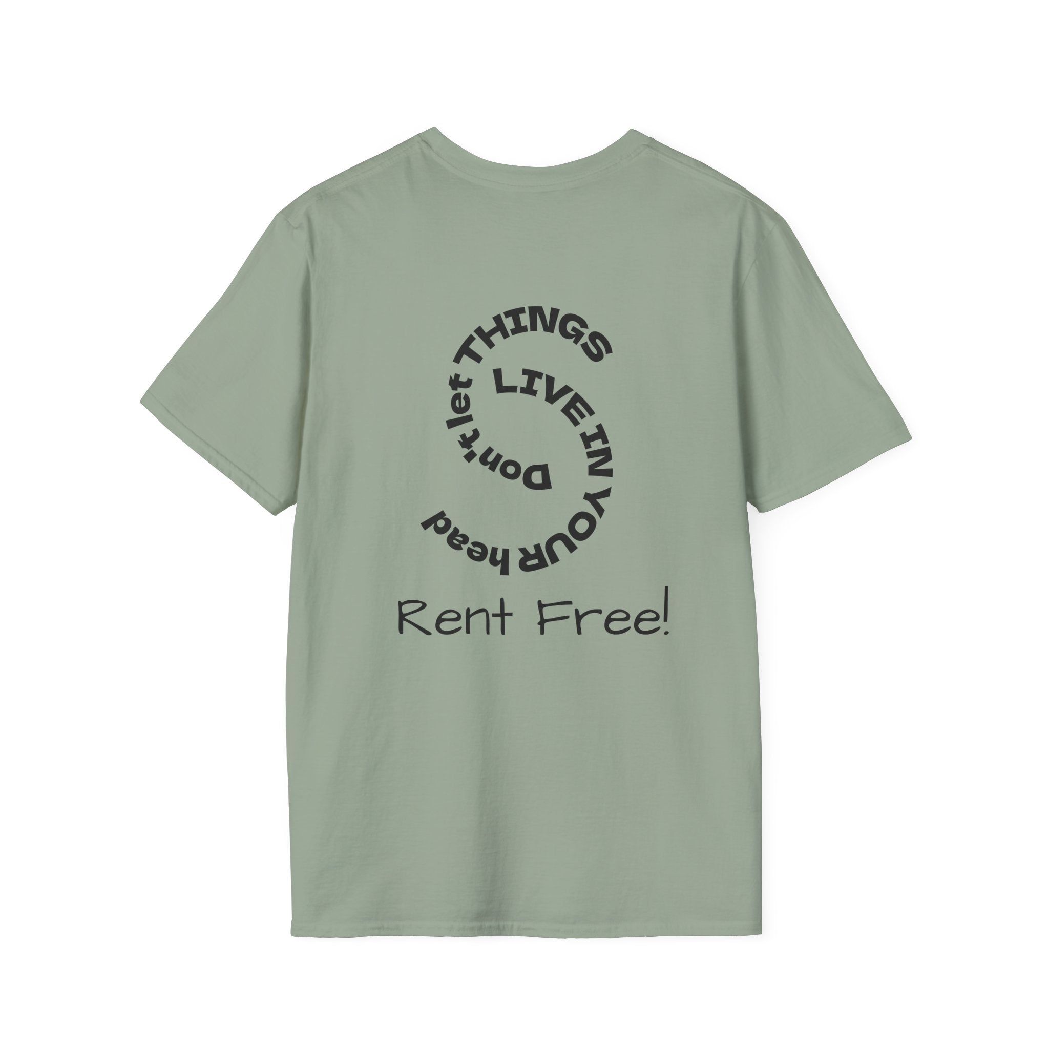 Rent Free graphic tee in sage