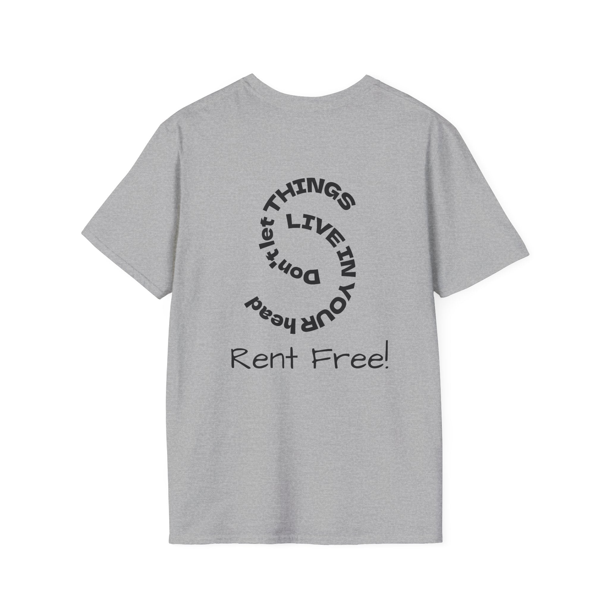 Rent Free graphic tee in sport grey