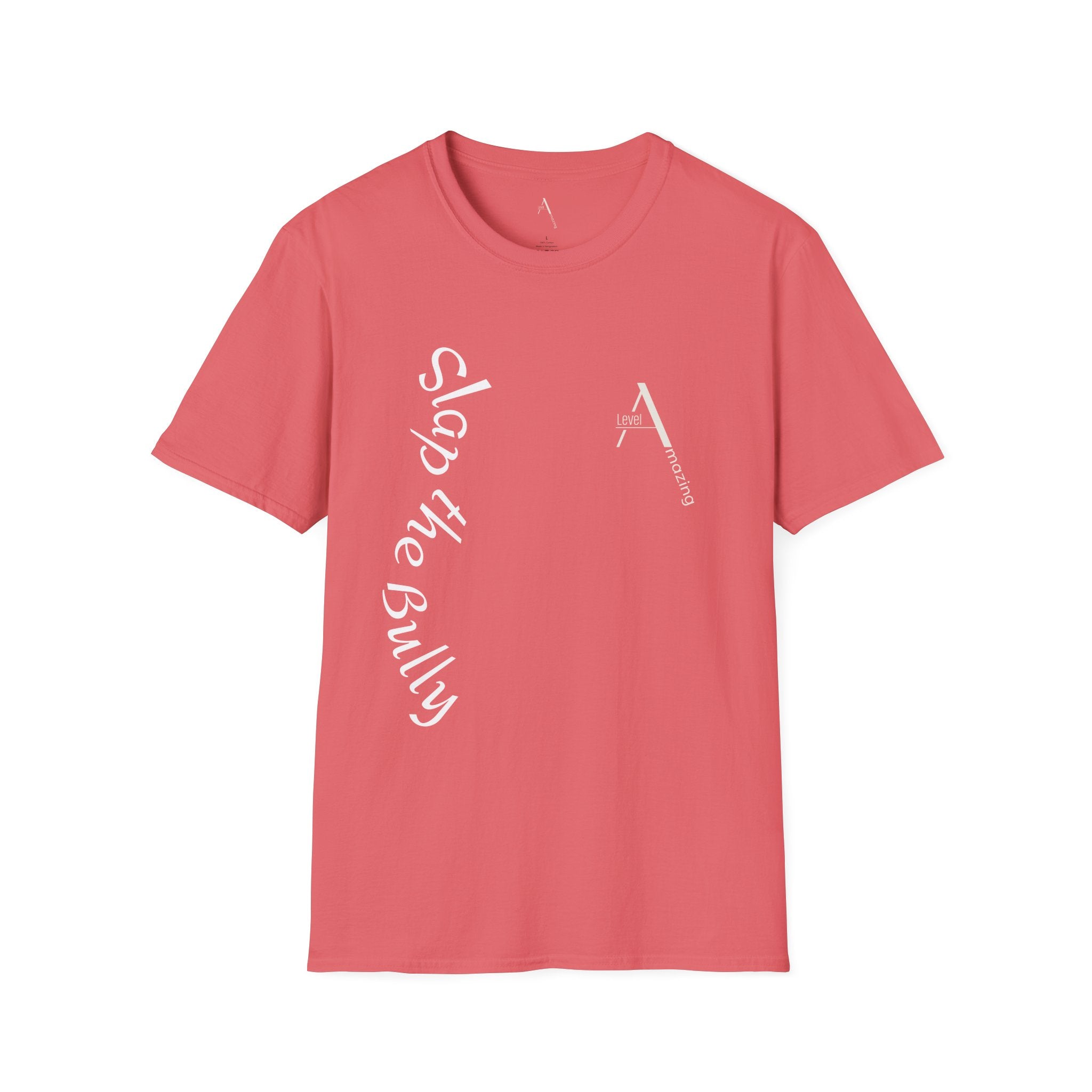 Slap The Bully graphic tee in coral silk
