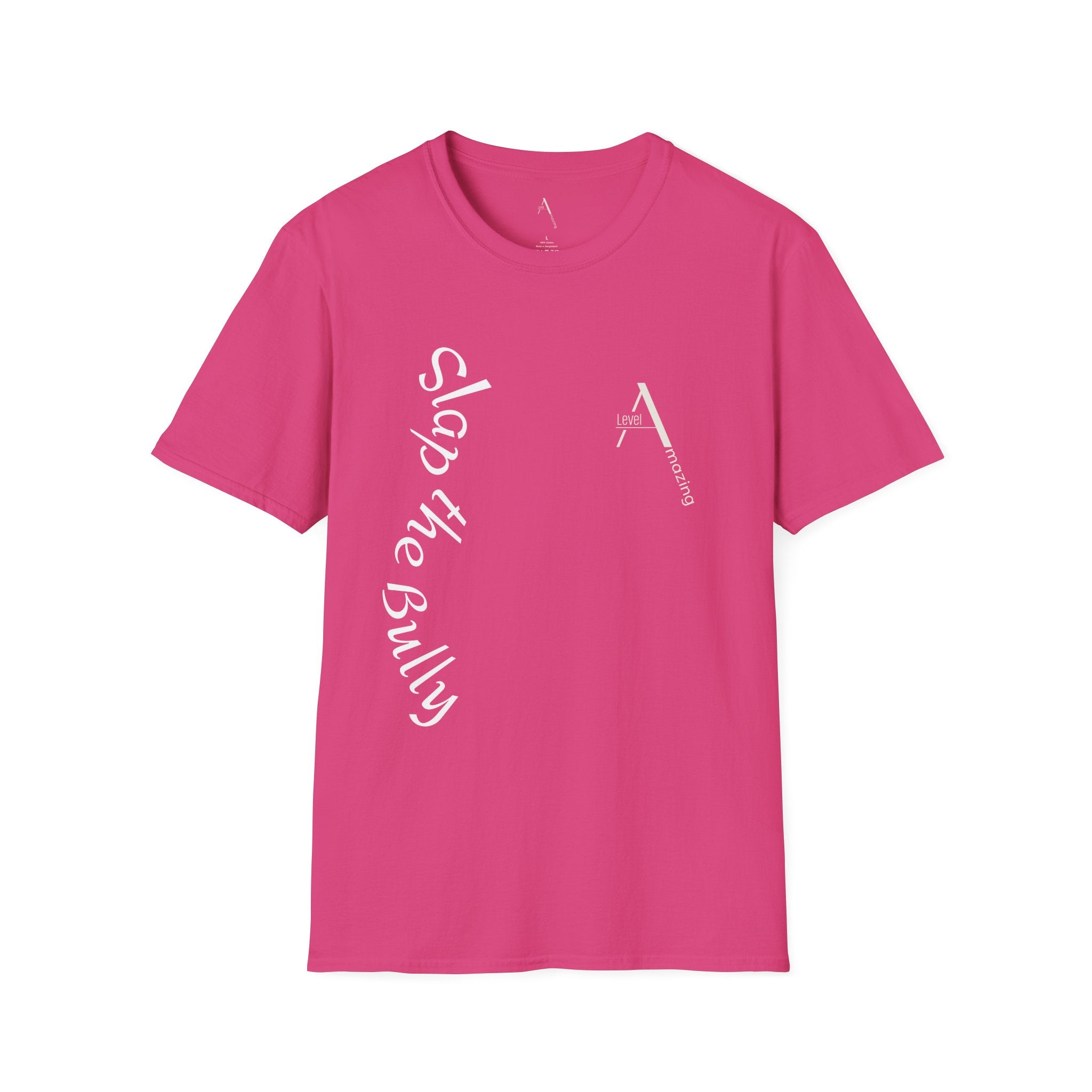 Slap The Bully graphic tee in heliconia