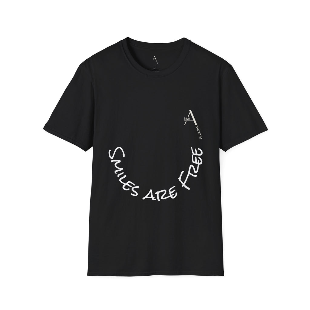 Smiles Are Free graphic tee in black