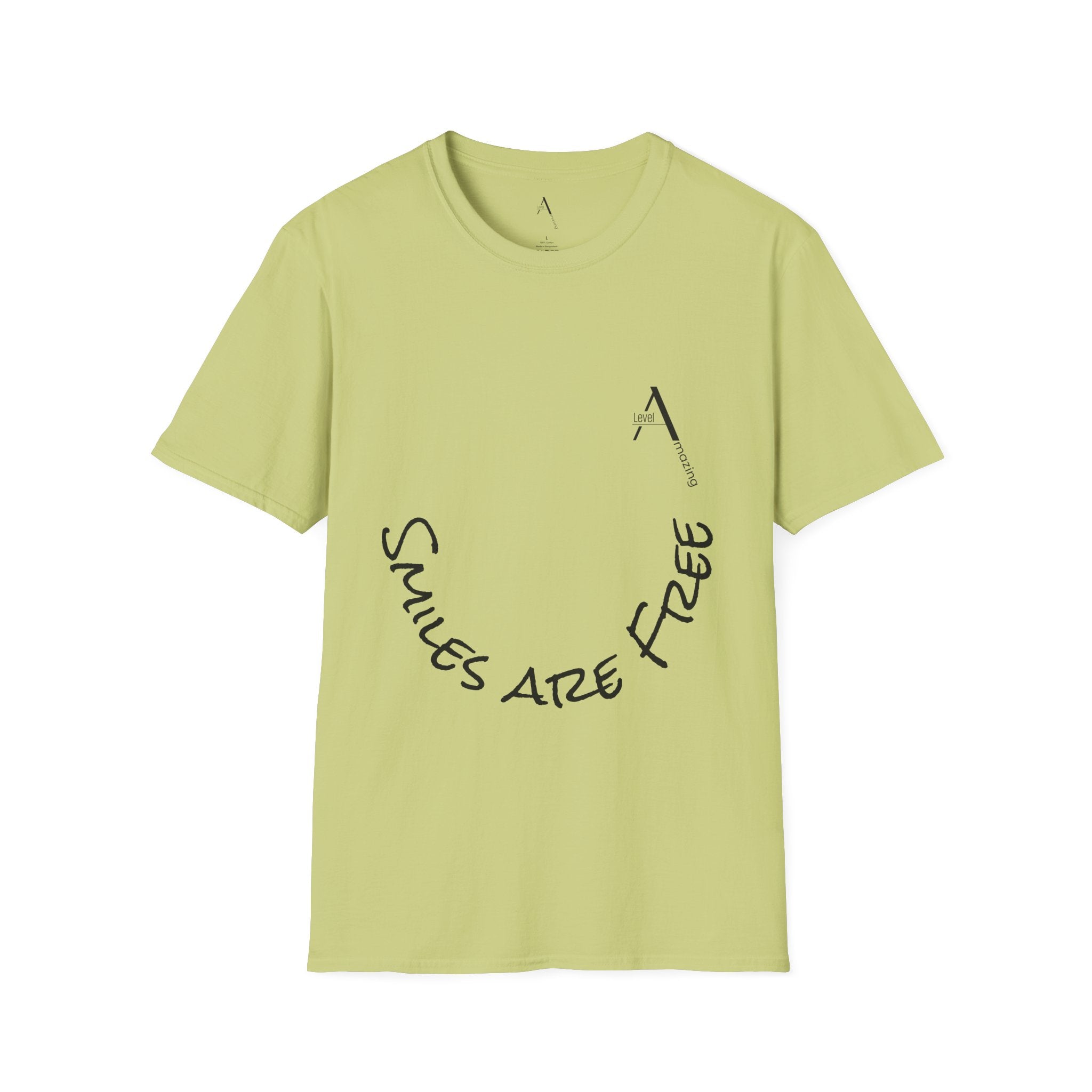 Smiles Are Free graphic tee in pistachio