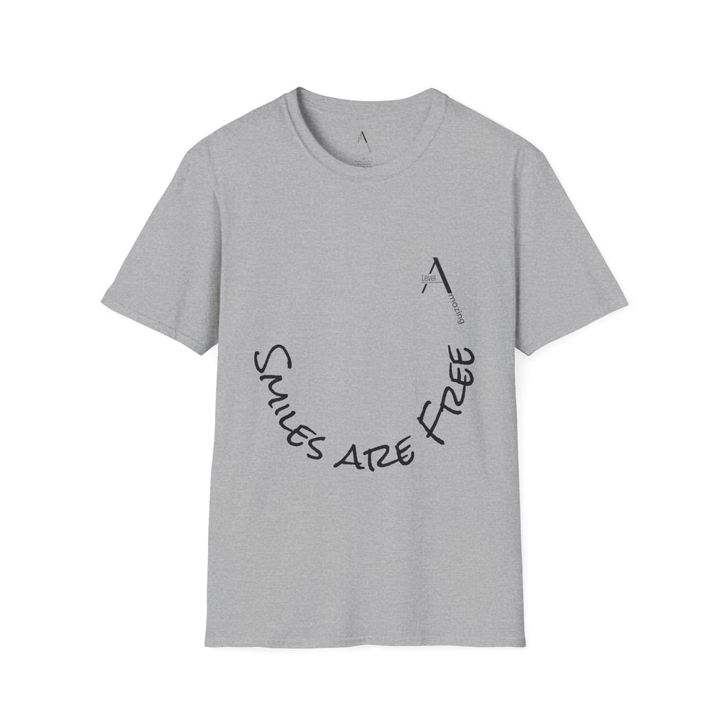 Smiles Are Free graphic tee in sport grey