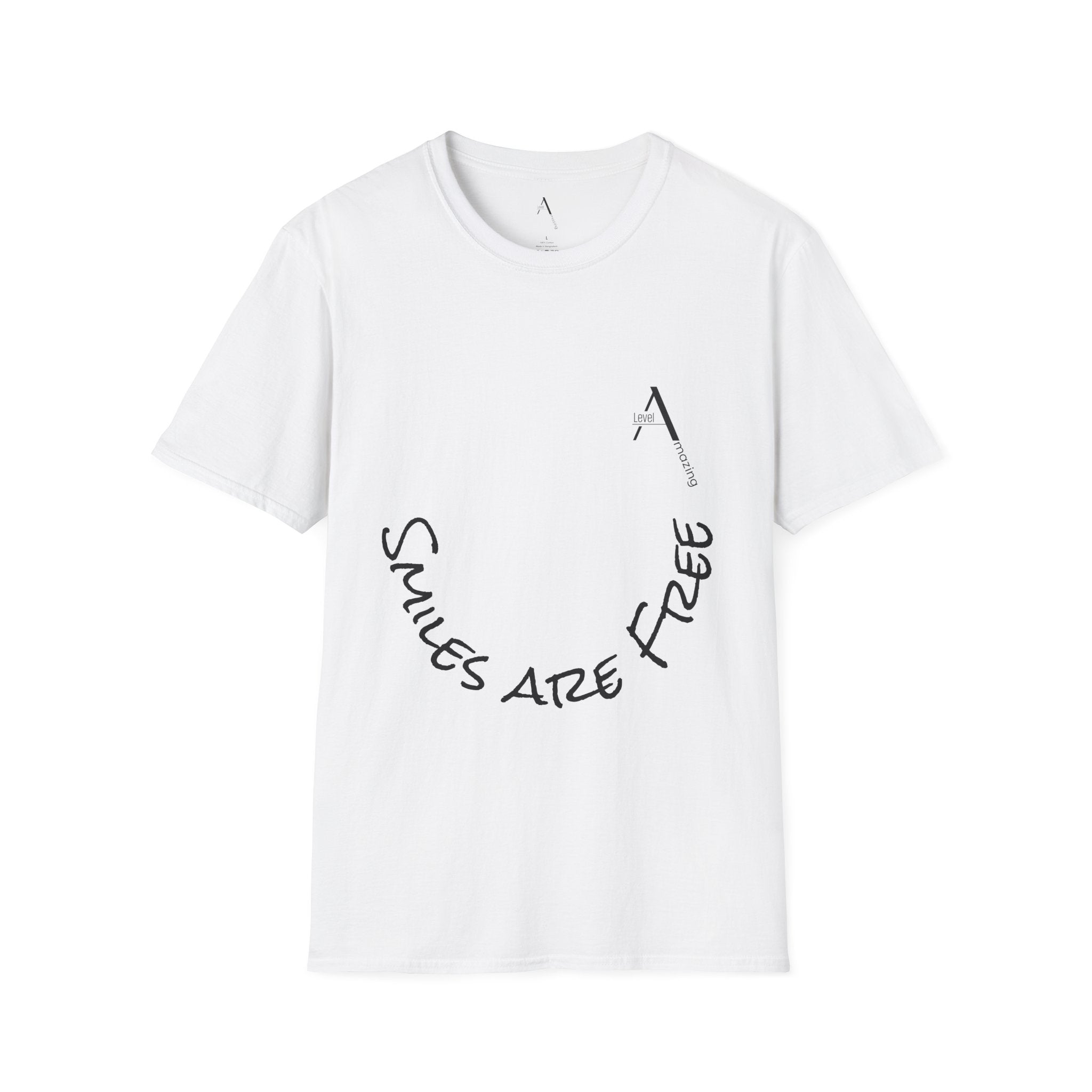 Smiles Are Free graphic tee in white
