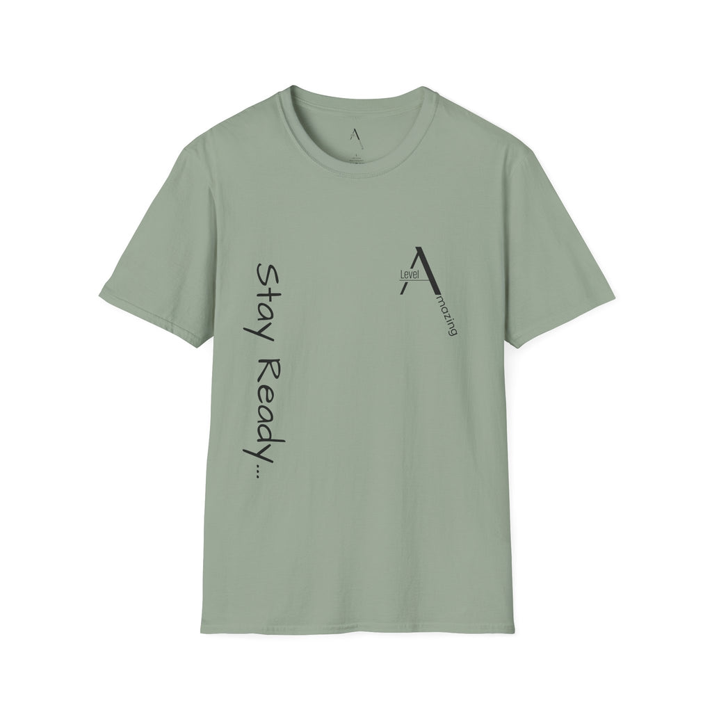 Stay Ready graphic tee in sage