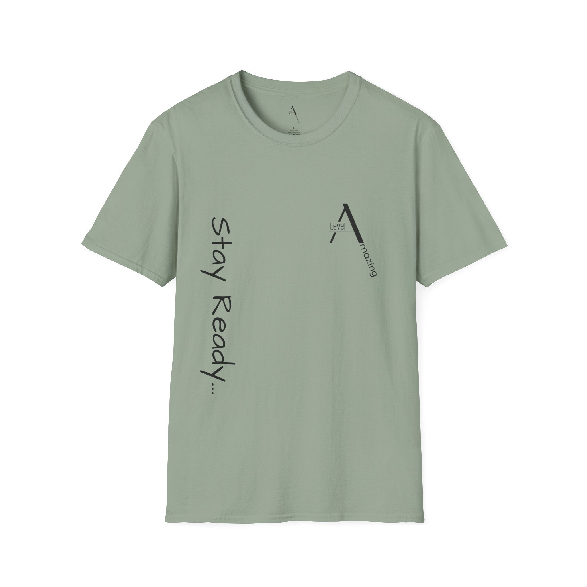 Stay Ready graphic tee in sage