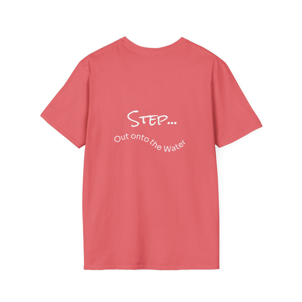 Step Out graphic tee in coral silk