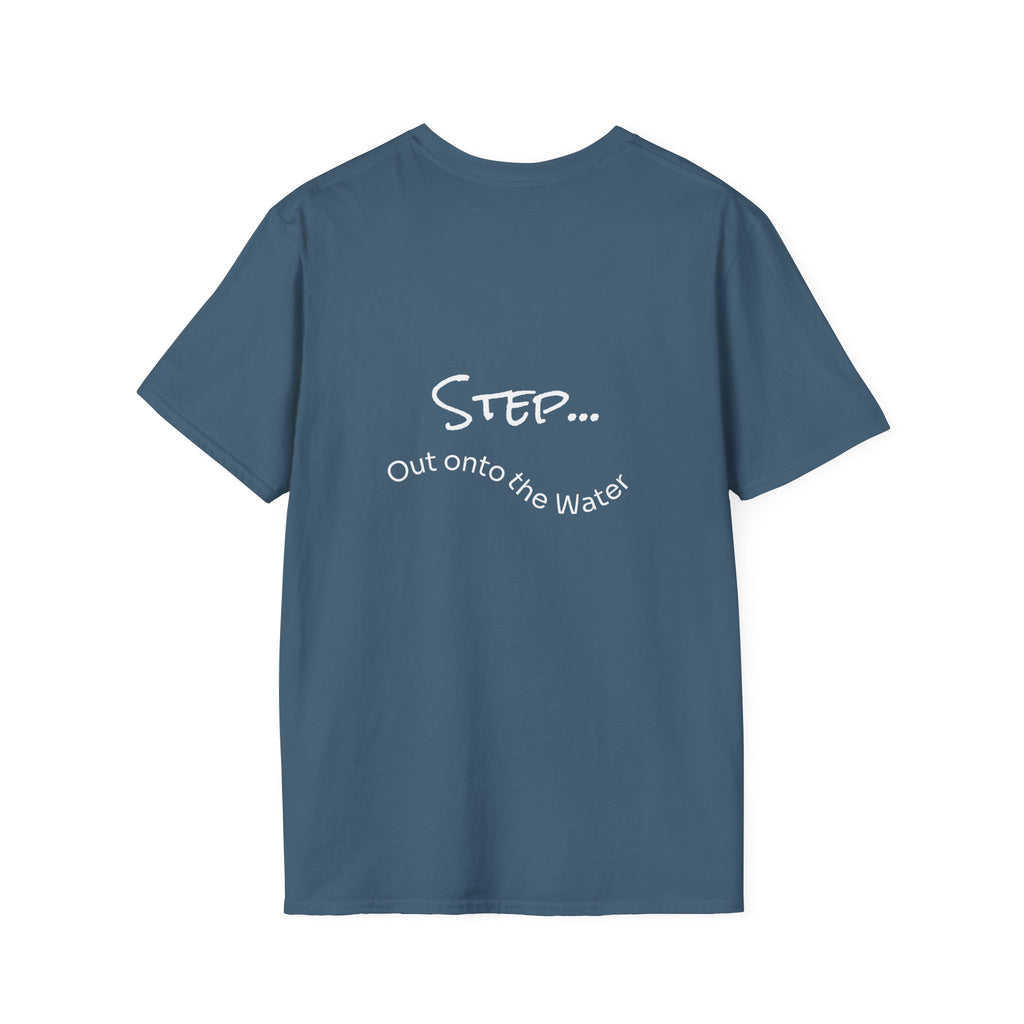 Step Out graphic tee in indigo blue
