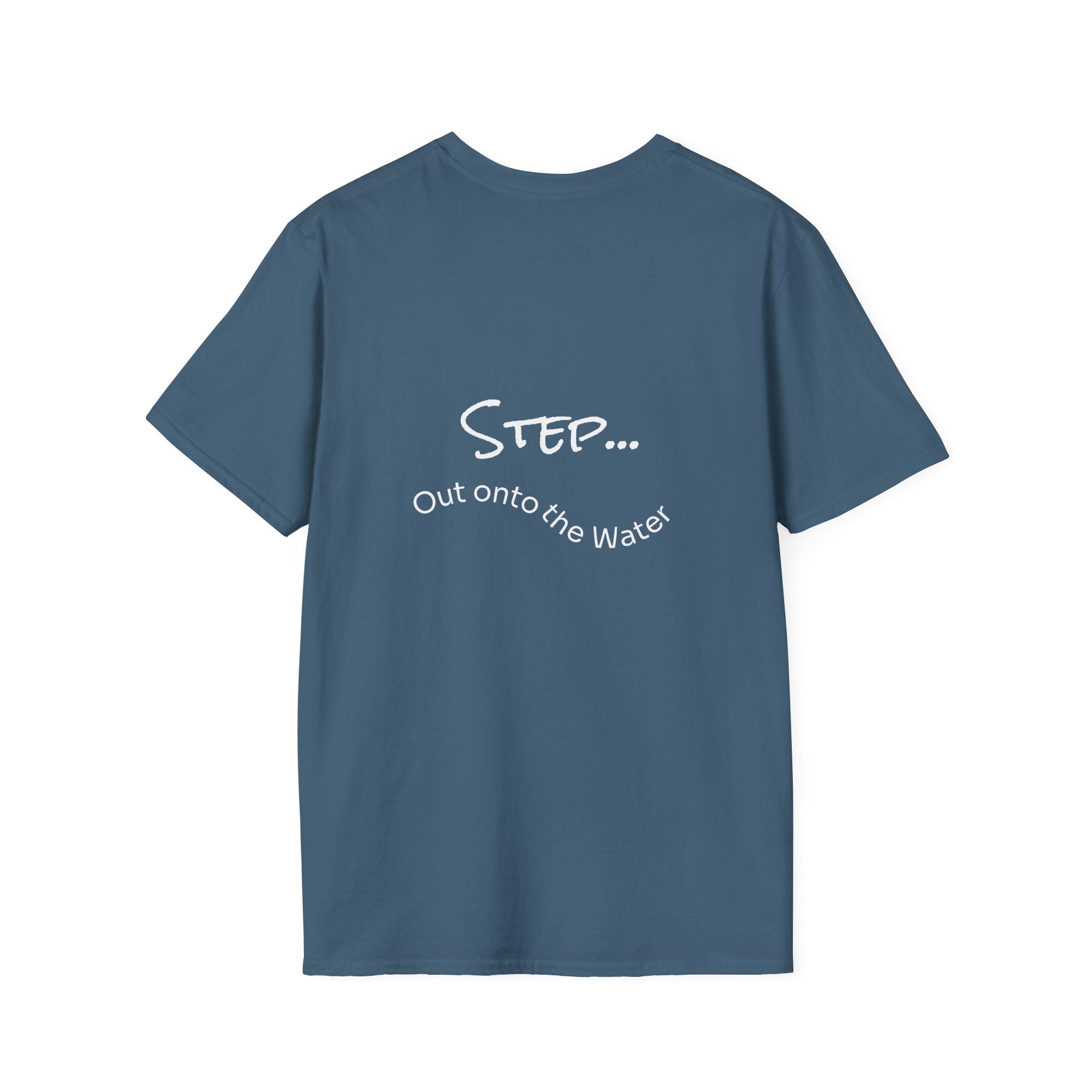 Step Out graphic tee in indigo blue