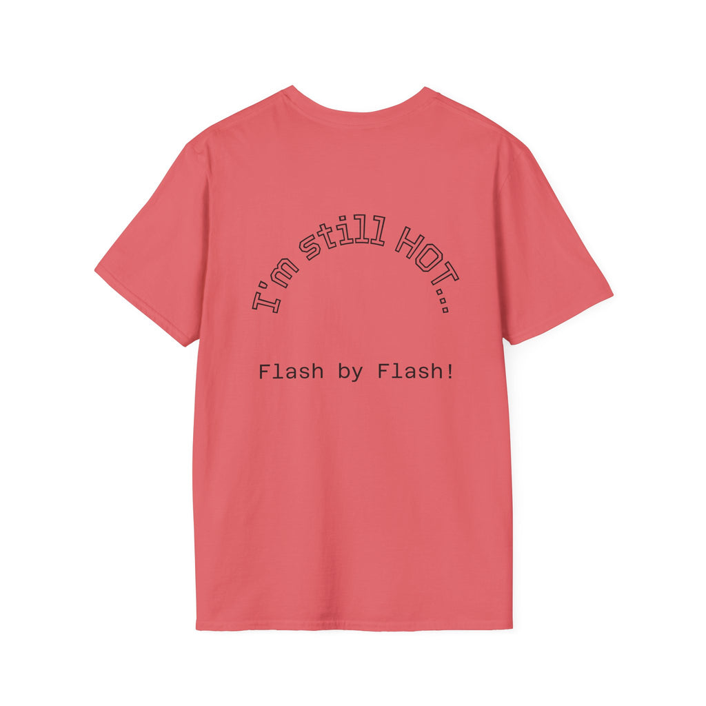 Still Hot graphic tee in coral silk