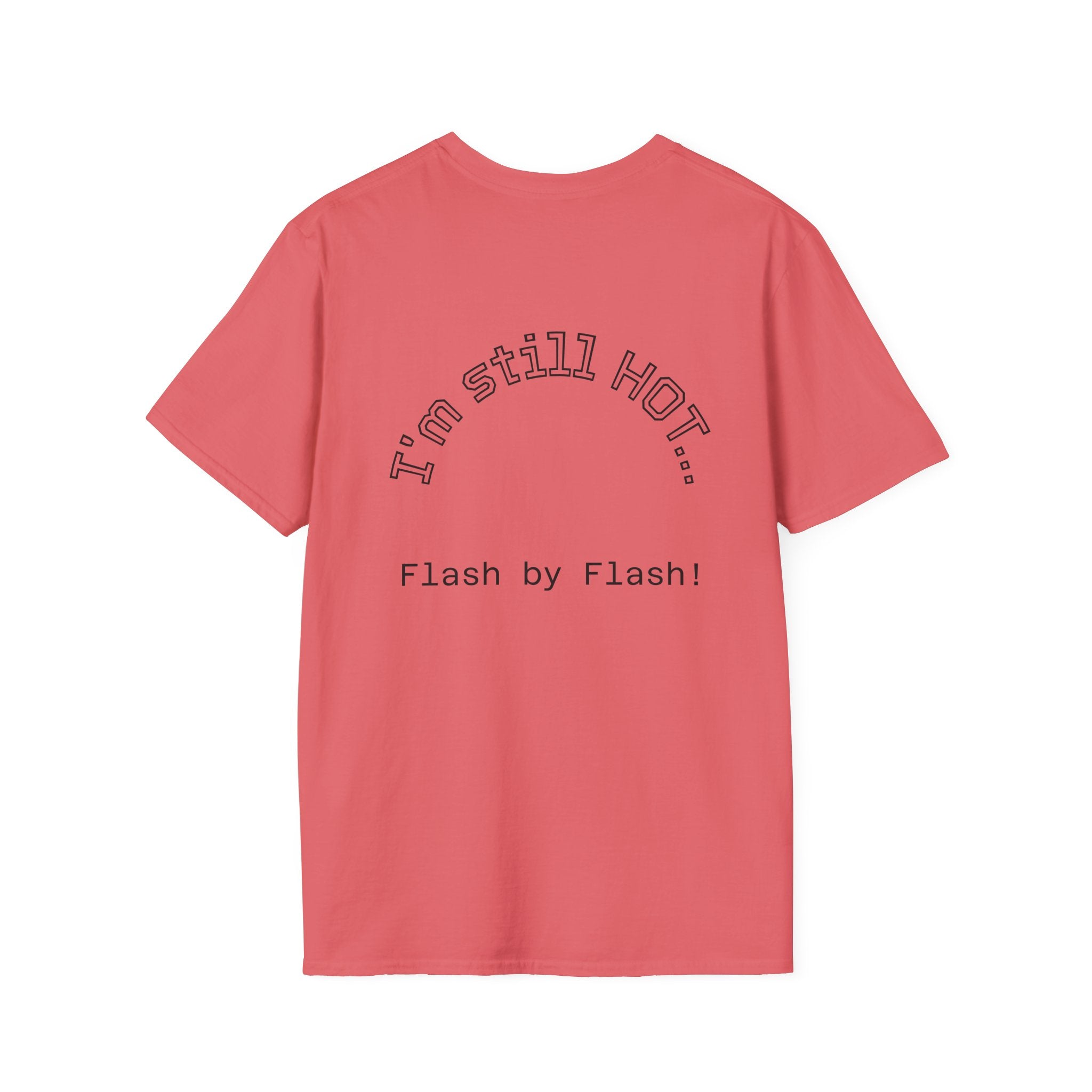 Still Hot graphic tee in coral silk