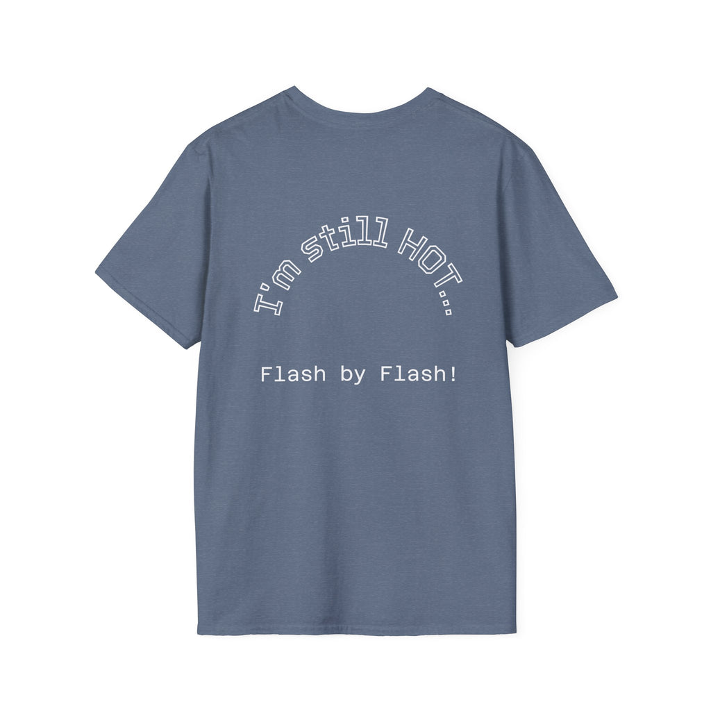 Still Hot graphic tee in heather indigo