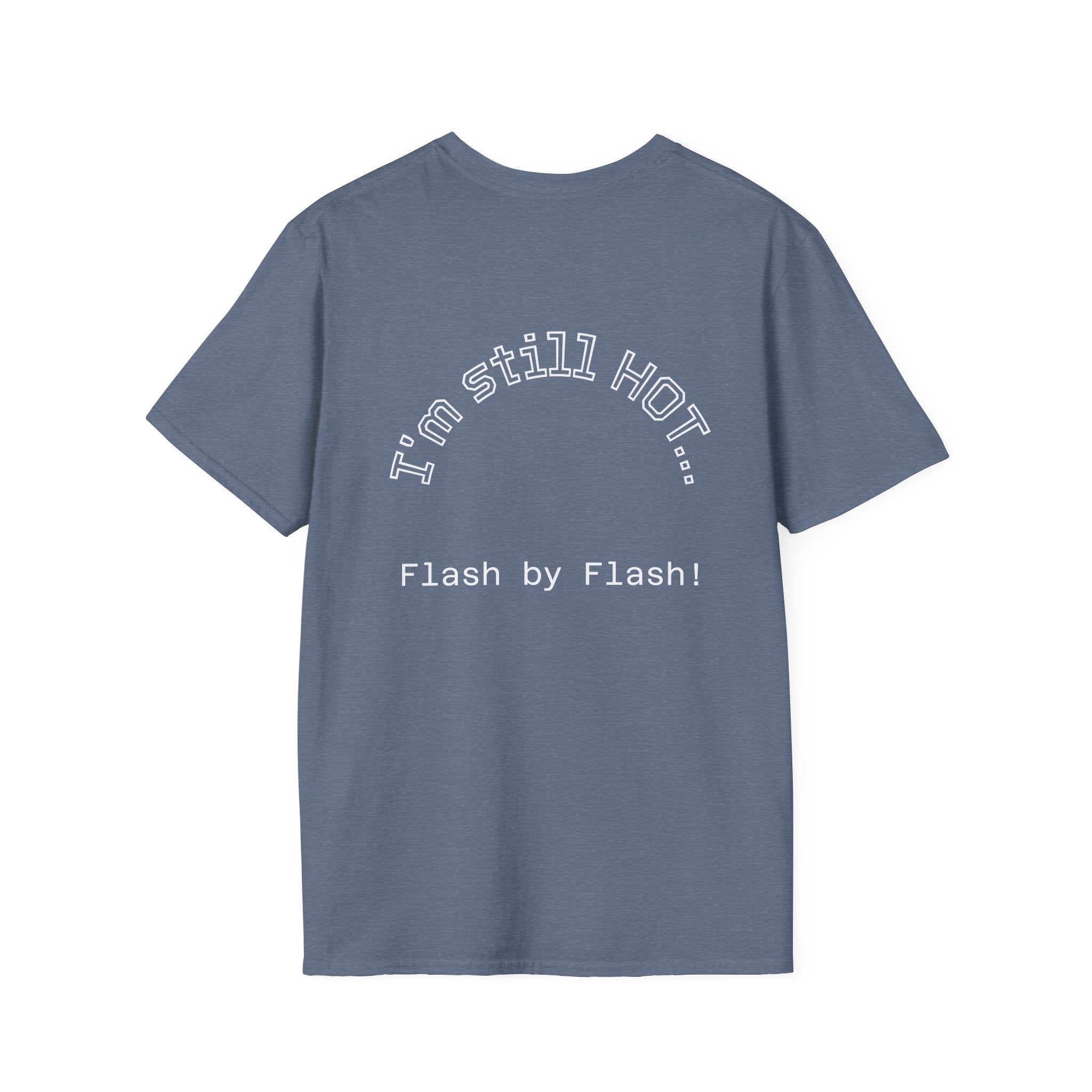 Still Hot graphic tee in heather indigo