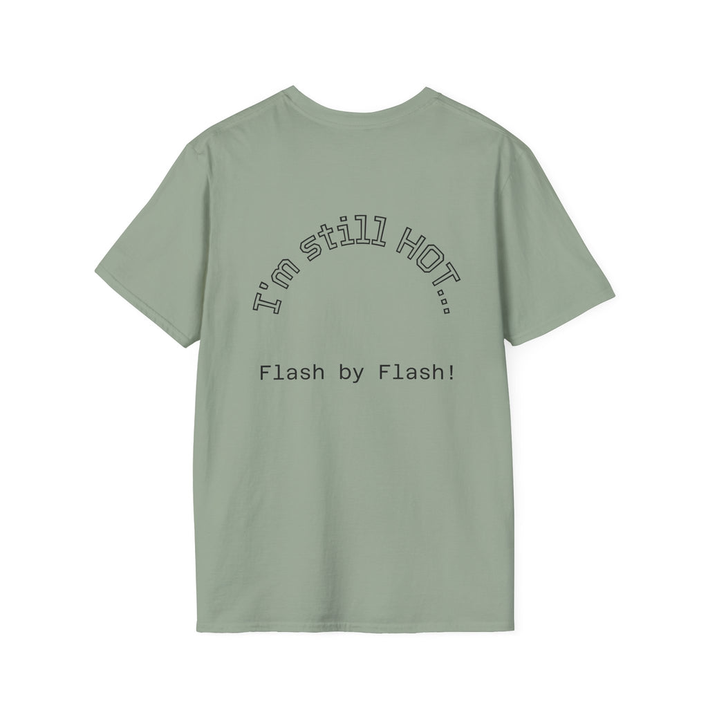 Still Hot graphic tee in sage