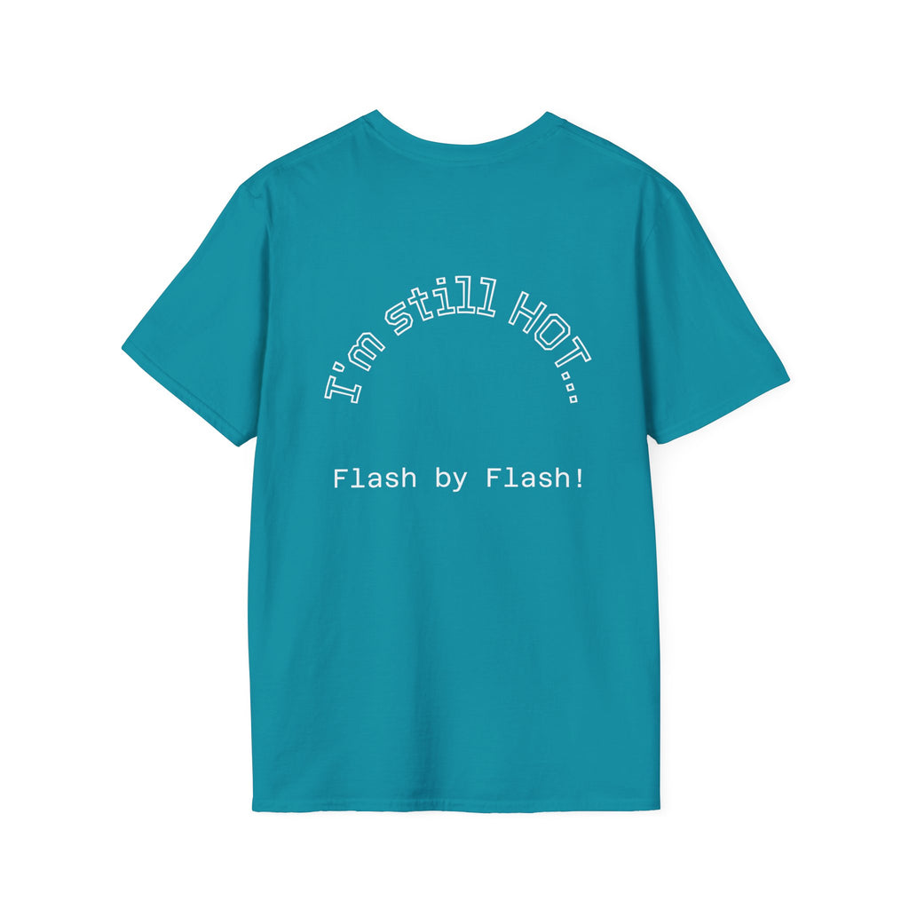 Still Hot graphic tee in tropical blue
